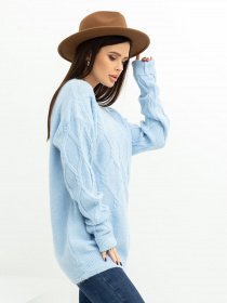 Свитер ISSA Plus модель WN20-373_blue Свитер ISSA Plus модель WN20-373_blue Фото