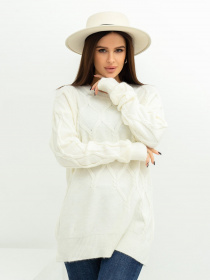 Свитер ISSA Plus модель WN20-373_milky Фото