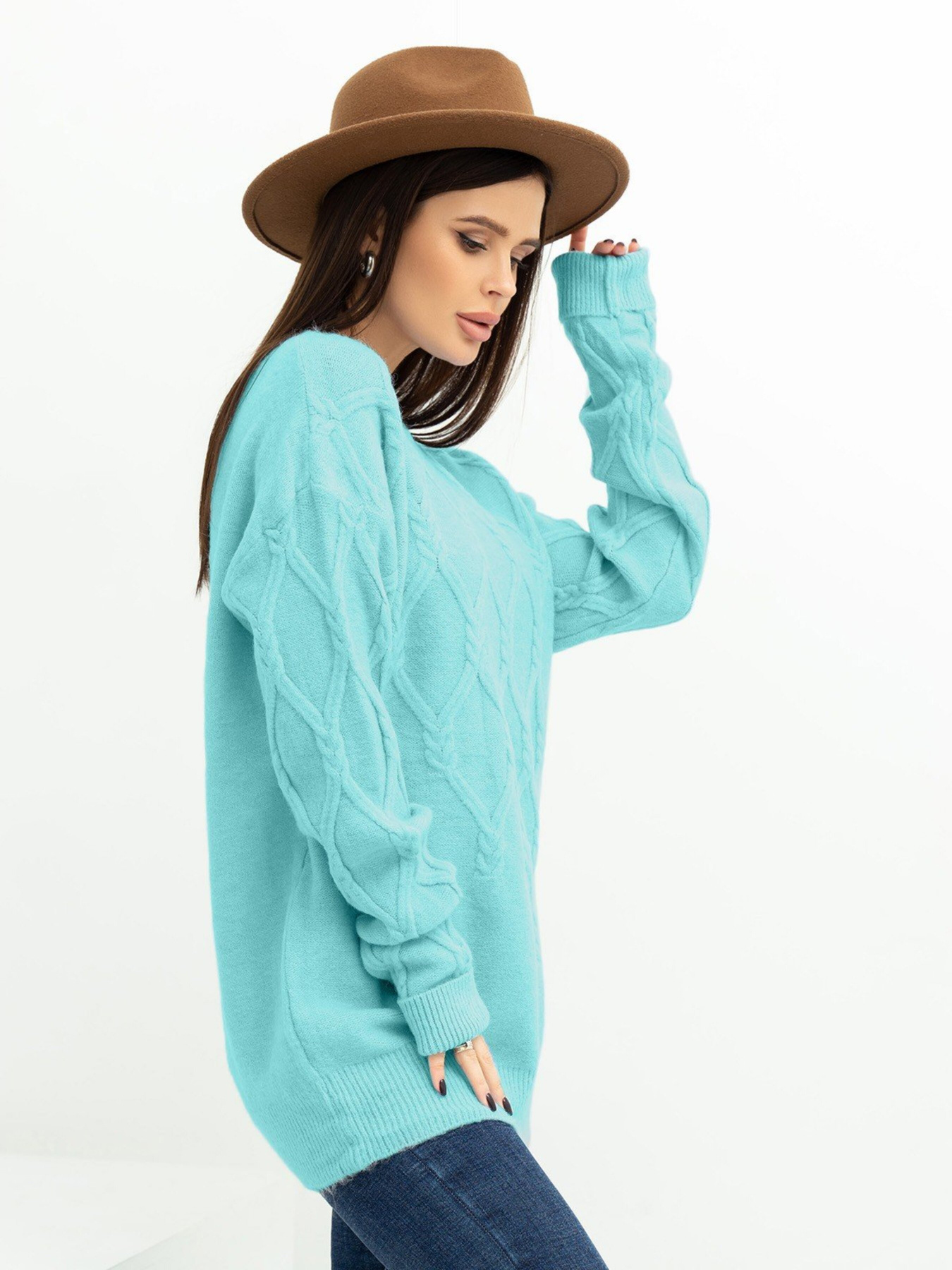 Светр ISSA Plus модель WN20-373_mint Фото