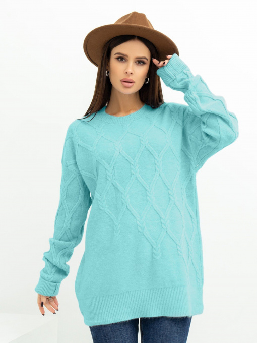 Свитер ISSA Plus модель WN20-373_mint Фото