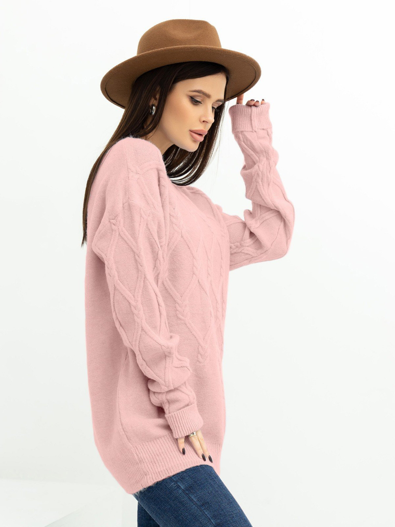 Светр ISSA Plus модель WN20-373_pink Фото