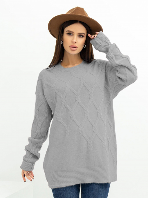 Свитер ISSA Plus модель WN20-373_grey Фото