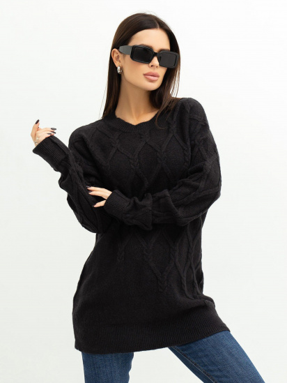 Светр ISSA Plus модель WN20-373_black - фото