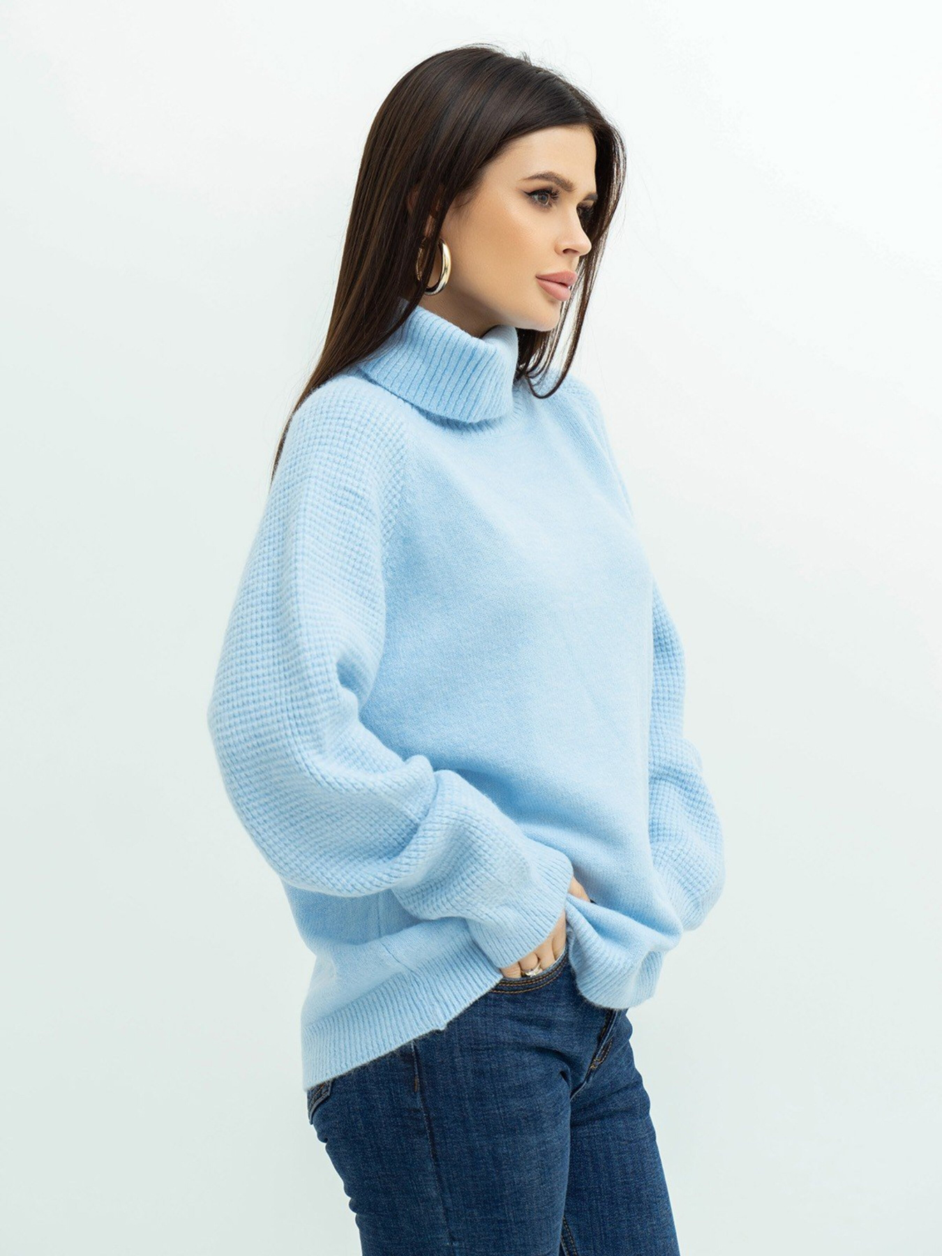 Свитер ISSA Plus модель WN20-374_blue Фото