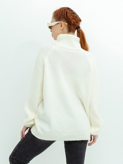 Светр ISSA Plus модель WN20-374_milky — фото 3 - INTERTOP