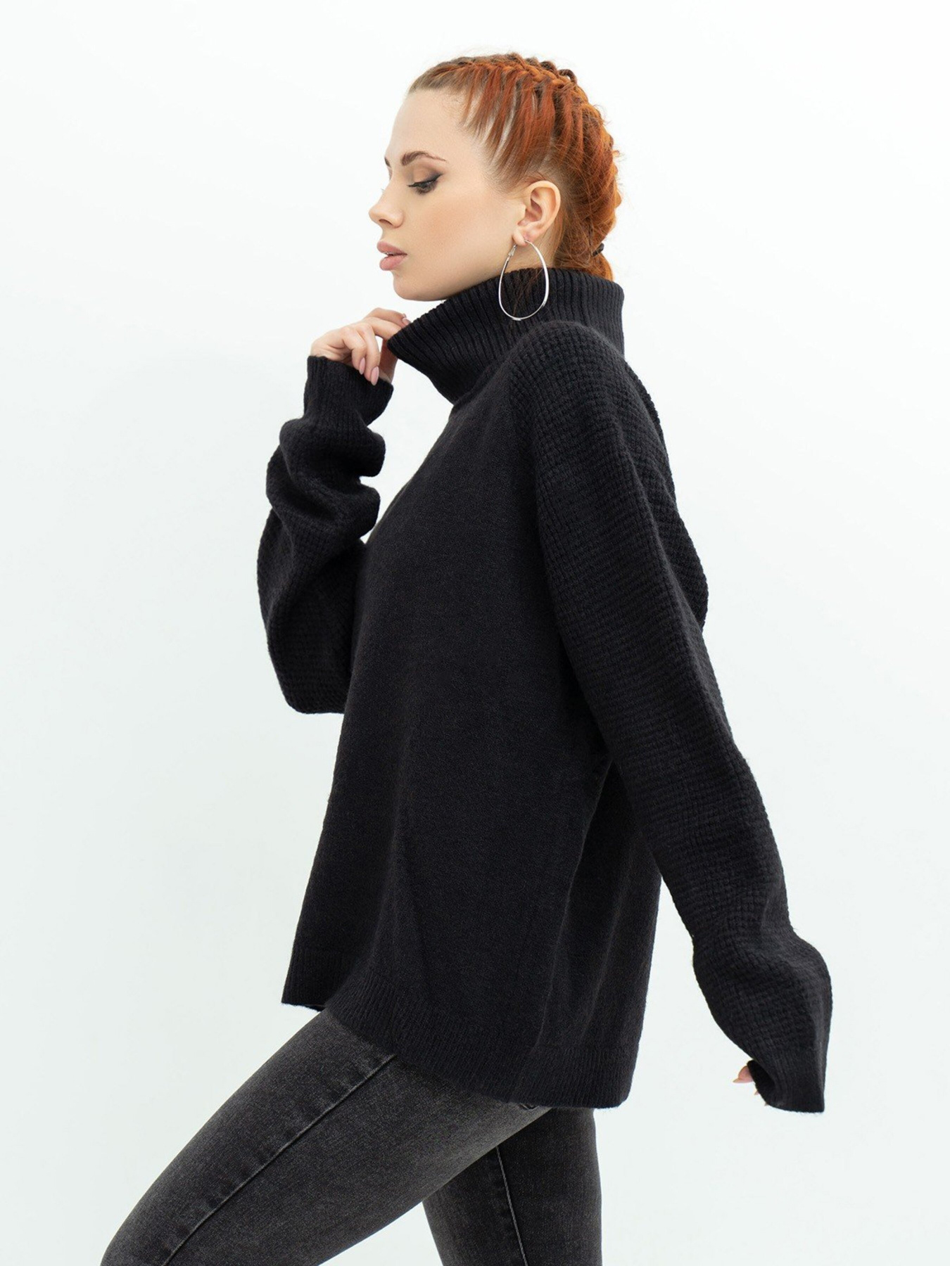 Свитер ISSA Plus модель WN20-374_black Фото