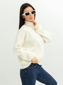 Свитер ISSA Plus модель WN20-375_milky Фото