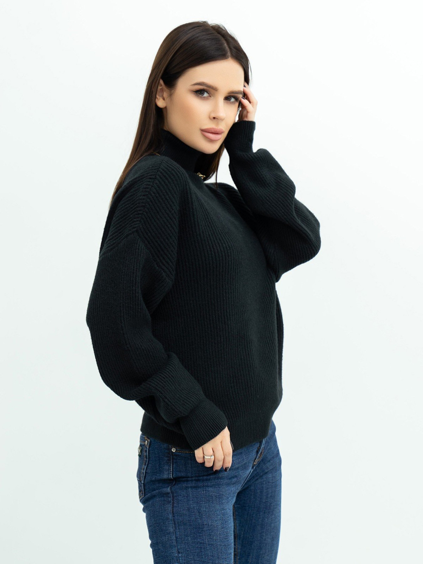 Свитер ISSA Plus модель WN20-375_black Фото