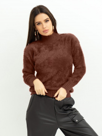 Свитер ISSA Plus модель WN20-376_brown Фото