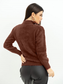 Свитер ISSA Plus модель WN20-376_brown Фото