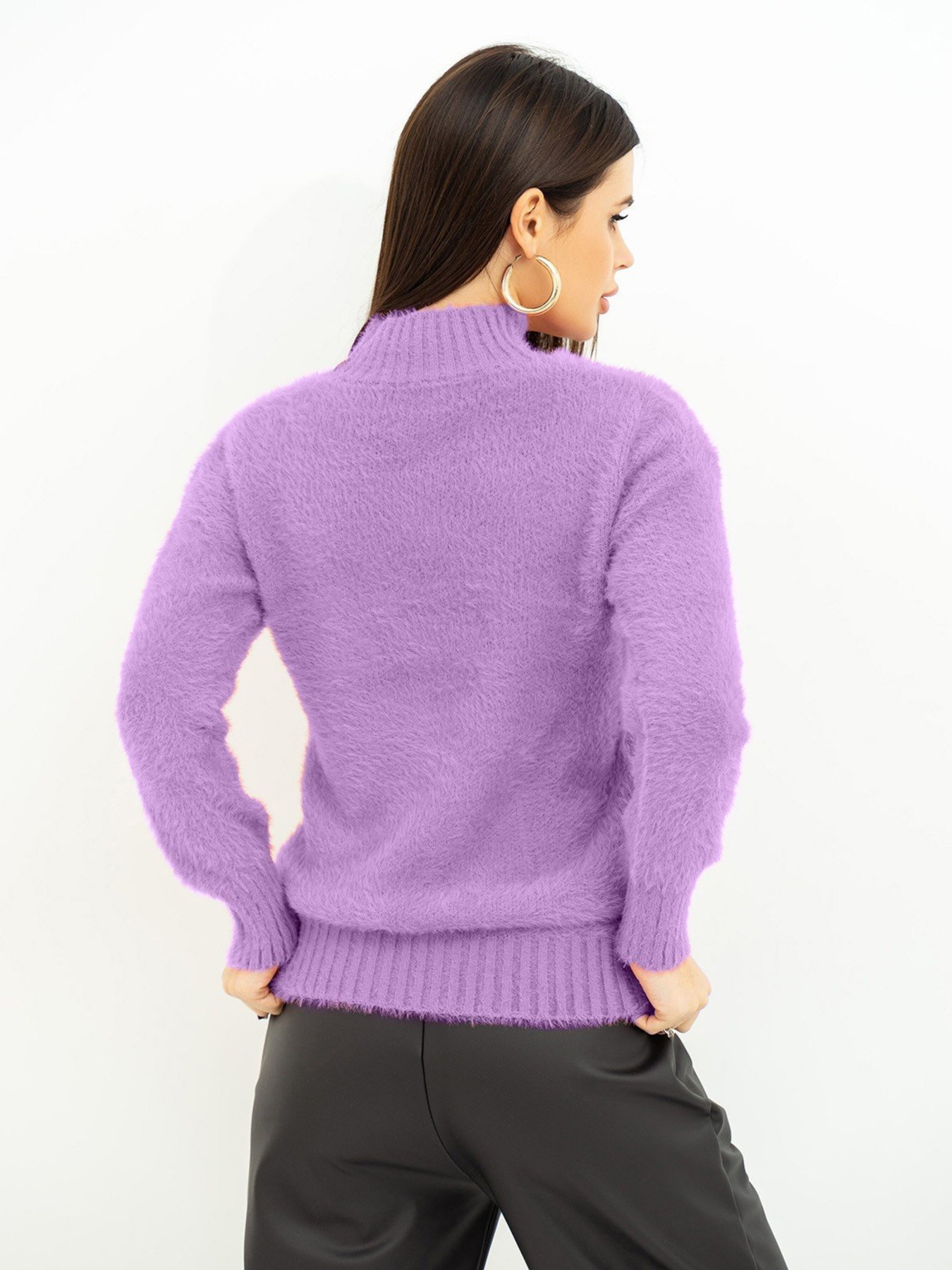 Свитер ISSA Plus модель WN20-376_lilac Фото