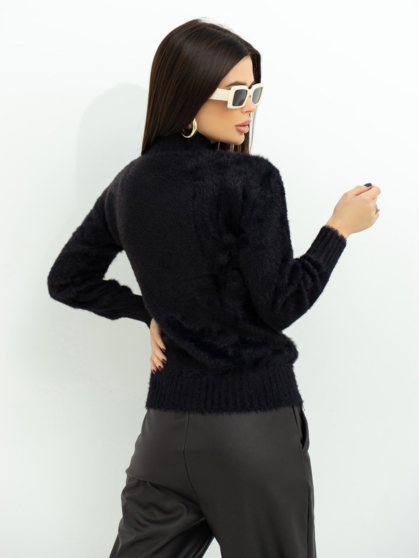 Свитер ISSA Plus модель WN20-376_black Фото