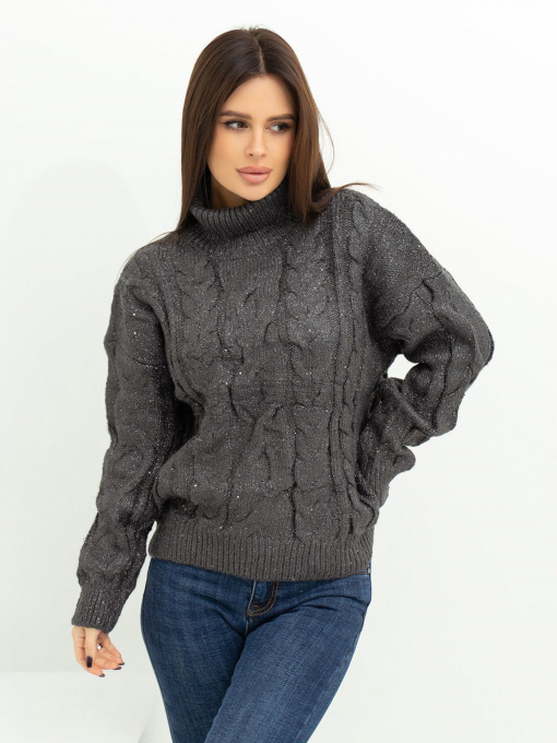 Свитер ISSA Plus модель WN20-377_black Фото