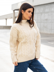 Свитер ISSA Plus модель WN20-378_beige Фото