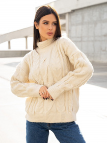 Свитер ISSA Plus модель WN20-378_beige Фото