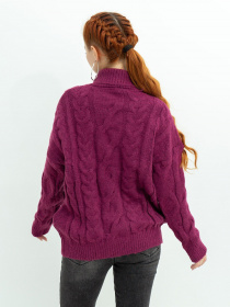 Светр ISSA Plus модель WN20-378_burgundy Светр ISSA Plus модель WN20-378_burgundy Фото