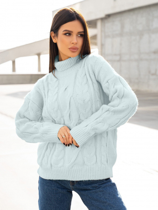 Свитер ISSA Plus модель WN20-378_blue Фото