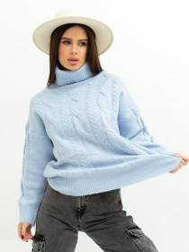 Свитер ISSA Plus модель WN20-379_blue Фото