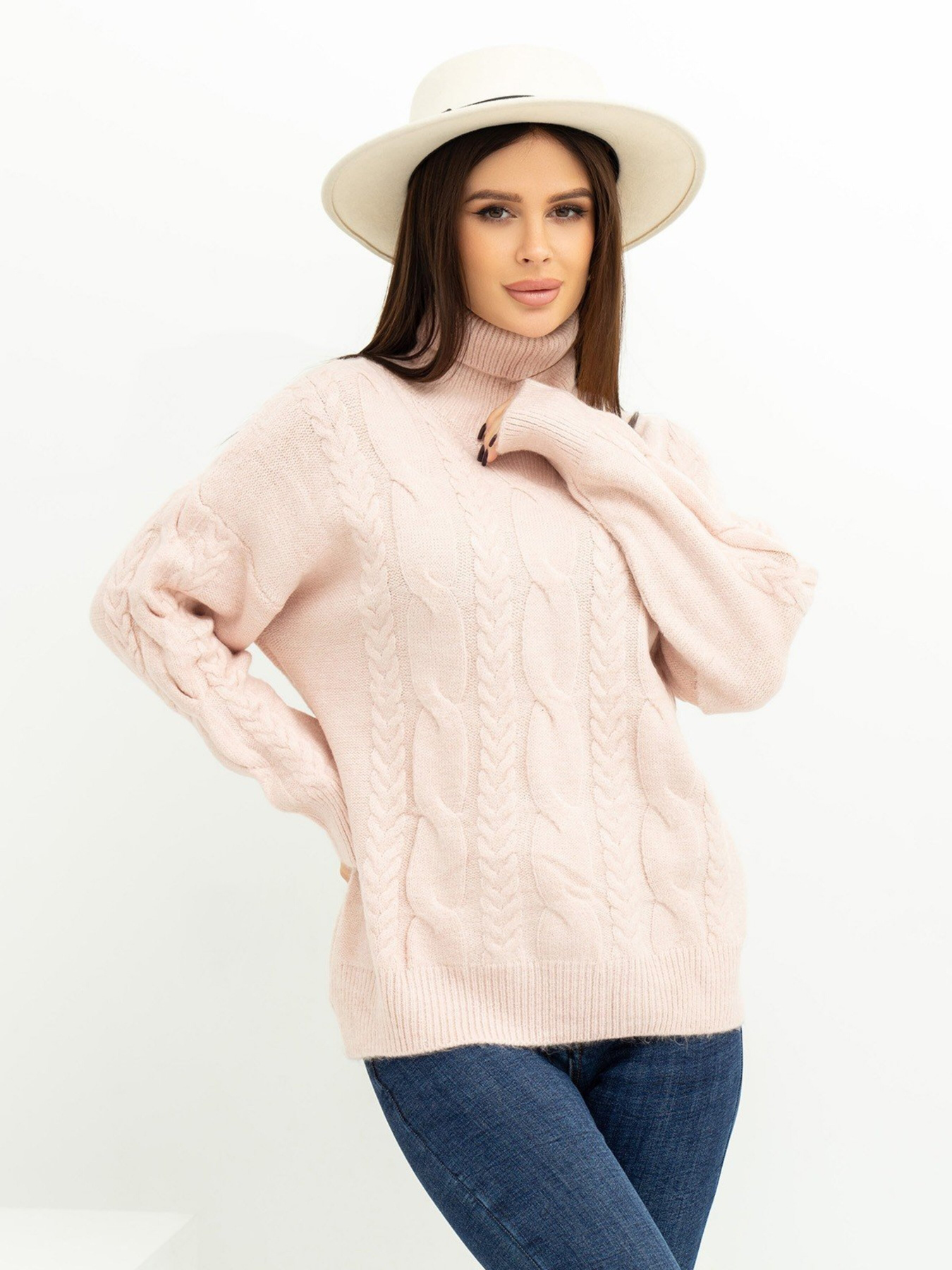 Свитер ISSA Plus модель WN20-379_pink Фото