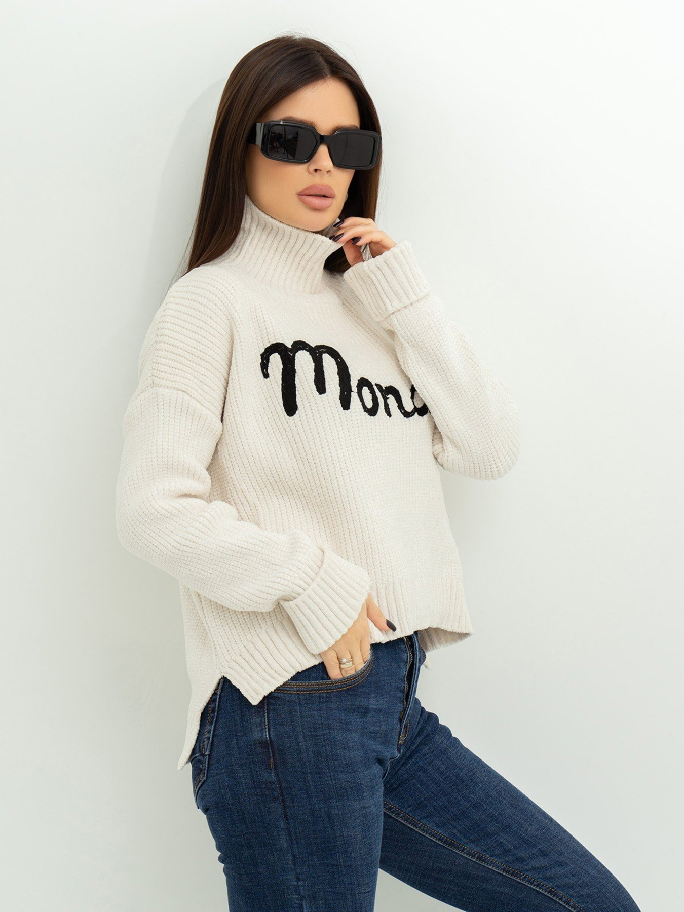 Свитер ISSA Plus модель WN20-380_white Фото