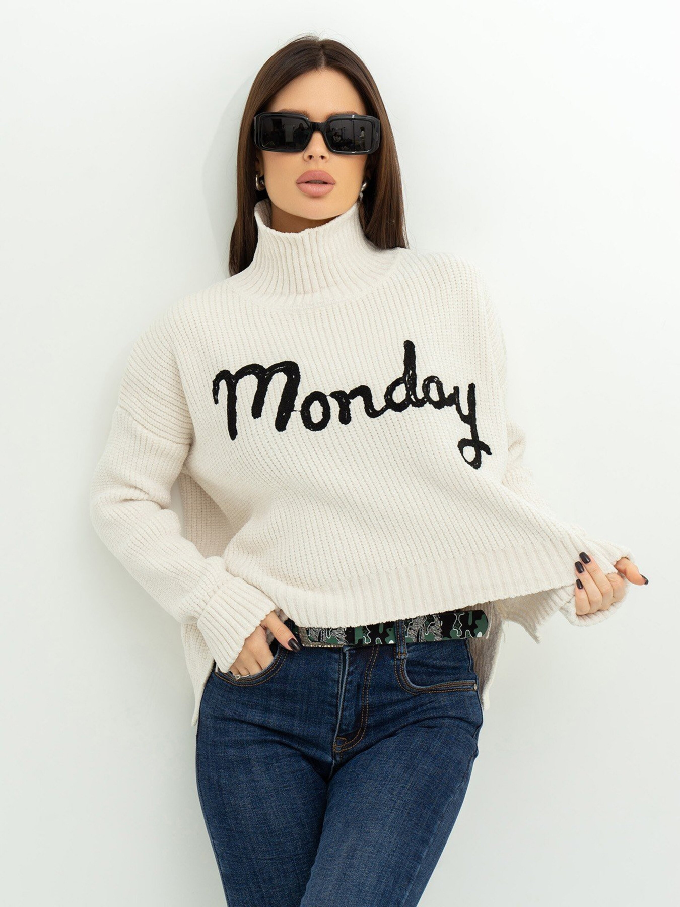 Свитер ISSA Plus модель WN20-380_white Фото