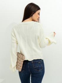 Светр ISSA Plus модель WN20-381_milky Фото