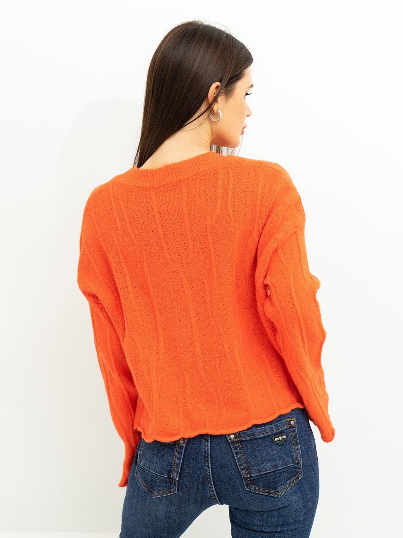 Светр ISSA Plus модель WN20-381_orange Фото