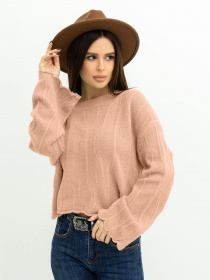 Свитер ISSA Plus модель WN20-381_peach Фото