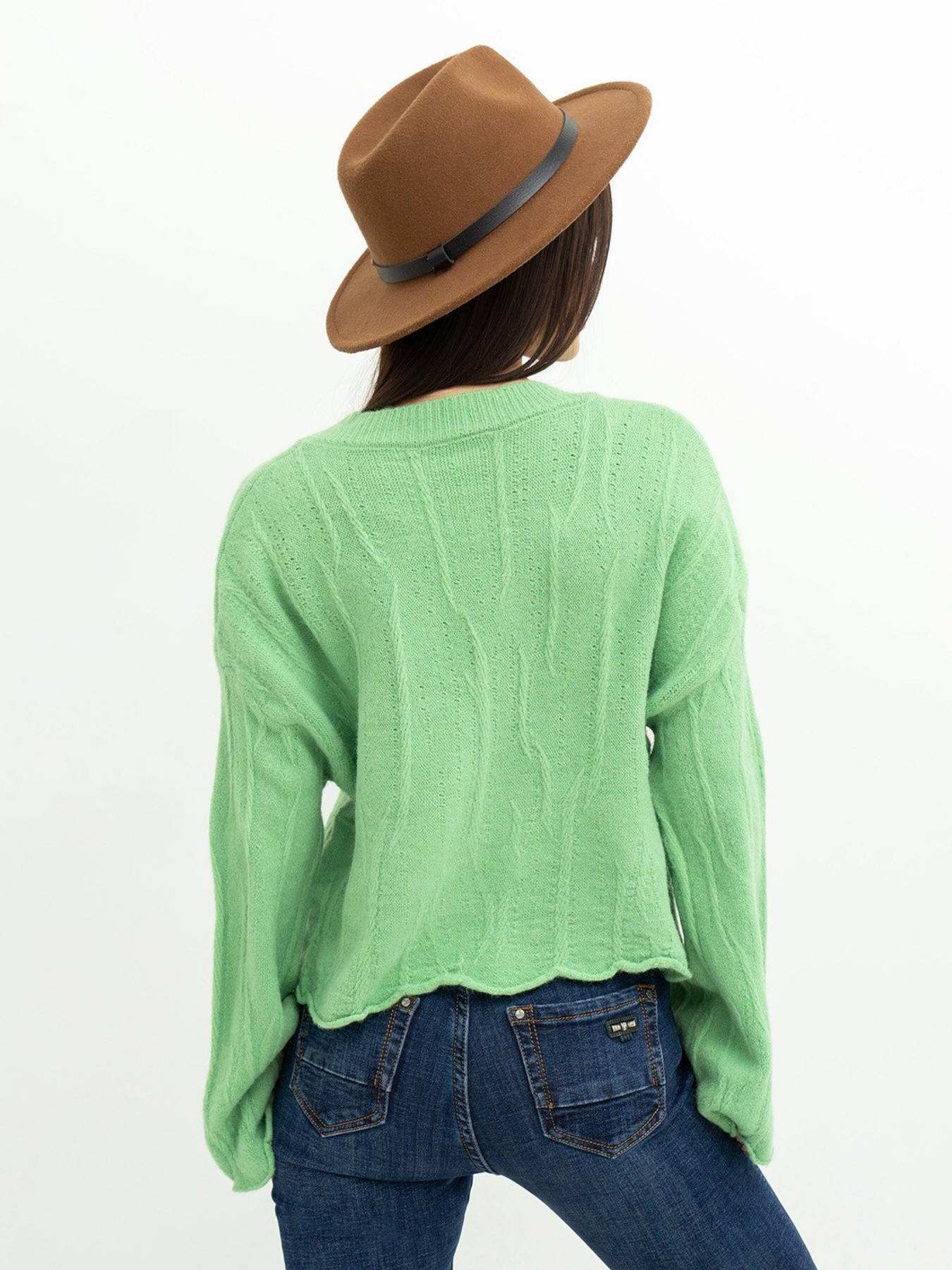 Светр ISSA Plus модель WN20-381_lightgreen Фото