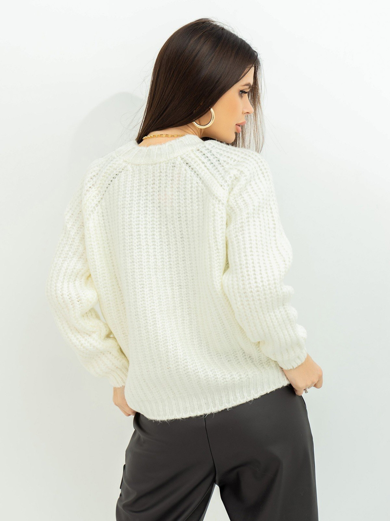 Светр ISSA Plus модель WN20-382_white Светр ISSA Plus модель WN20-382_white Фото