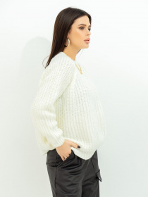 Светр ISSA Plus модель WN20-382_white Светр ISSA Plus модель WN20-382_white Фото