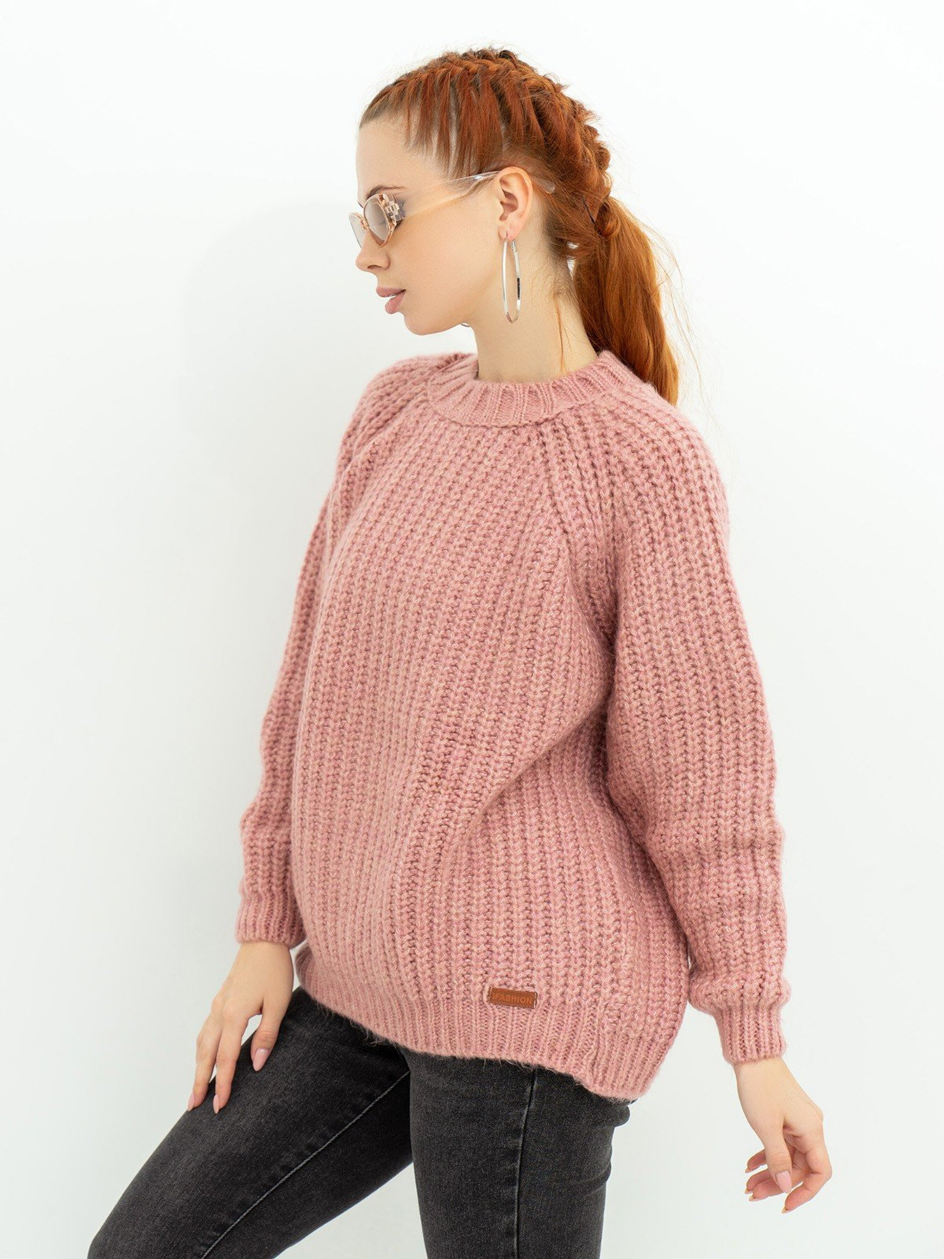 Свитер ISSA Plus модель WN20-382_pink Фото