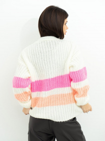 Свитер ISSA Plus модель WN20-383_white Свитер ISSA Plus модель WN20-383_white Фото