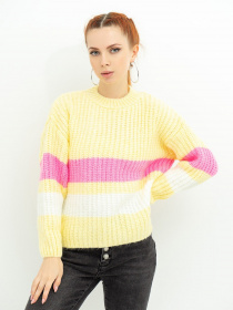 Свитер ISSA Plus модель WN20-383_yellow Фото