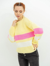 Светр ISSA Plus модель WN20-383_yellow Светр ISSA Plus модель WN20-383_yellow Фото