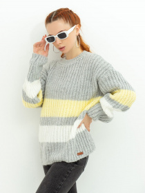 Свитер ISSA Plus модель WN20-383_grey Фото