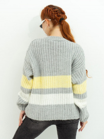 Свитер ISSA Plus модель WN20-383_grey Свитер ISSA Plus модель WN20-383_grey Фото