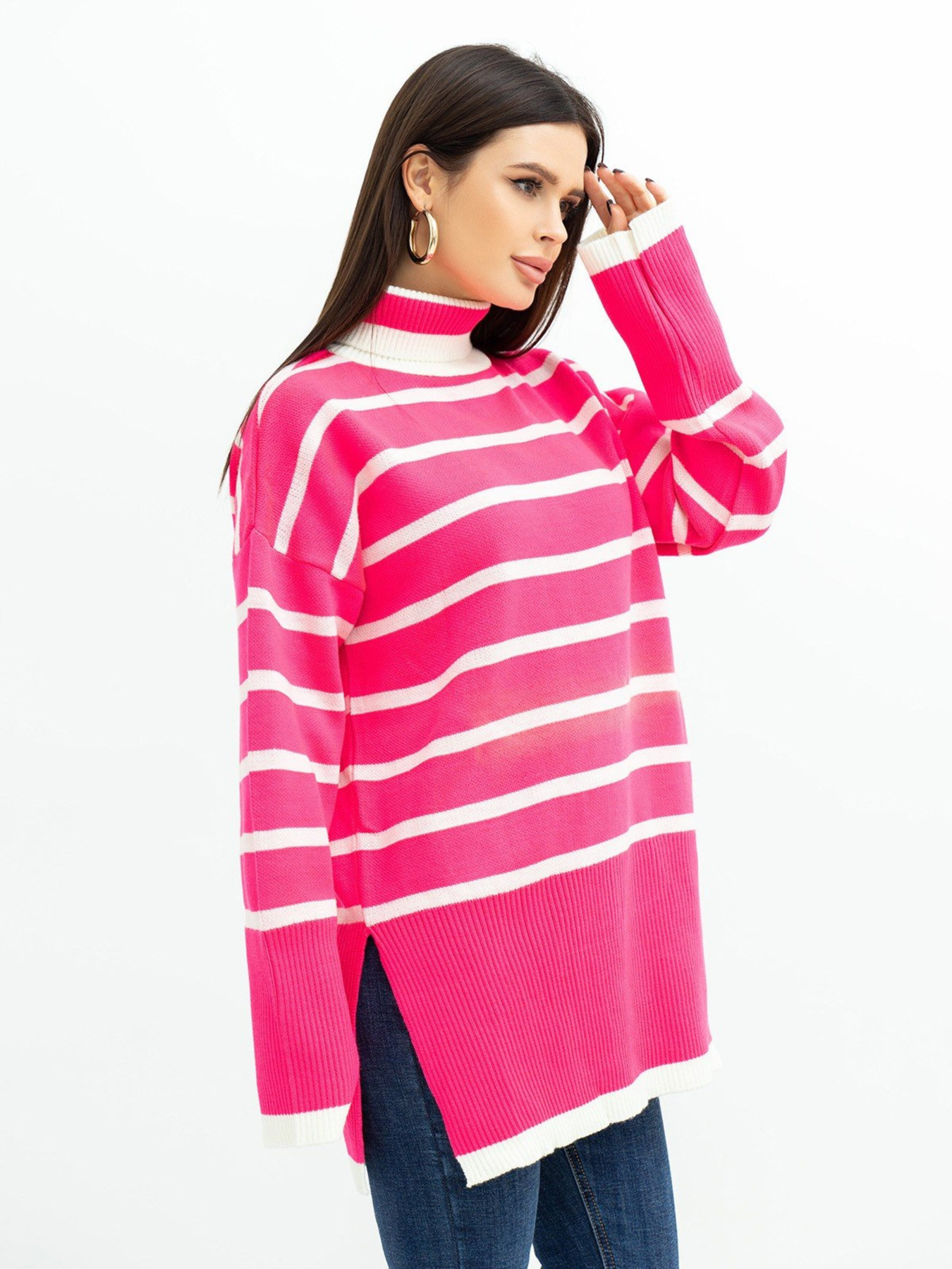 Светр ISSA Plus модель WN20-384_raspberry Светр ISSA Plus модель WN20-384_raspberry Фото