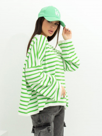 Свитер ISSA Plus модель WN20-385_whitegreen Фото