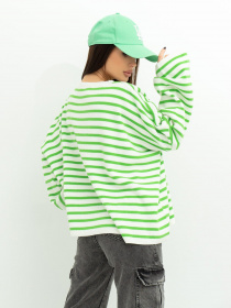 Свитер ISSA Plus модель WN20-385_whitegreen Фото