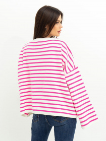 Свитер ISSA Plus модель WN20-385_whitecrimson Фото