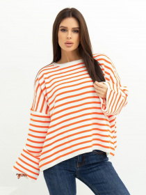 Свитер ISSA Plus модель WN20-385_whiteorange Фото