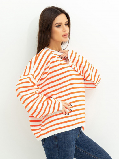 Светр ISSA Plus модель WN20-385_whiteorange — фото - INTERTOP