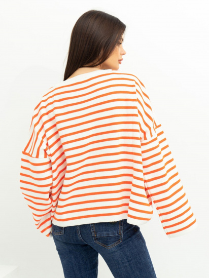 Светр ISSA Plus модель WN20-385_whiteorange — фото 3 - INTERTOP