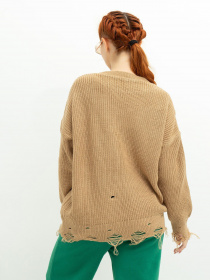 Свитер ISSA Plus модель WN20-387_beige Фото