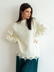 Светр ISSA Plus модель WN20-387_white Фото