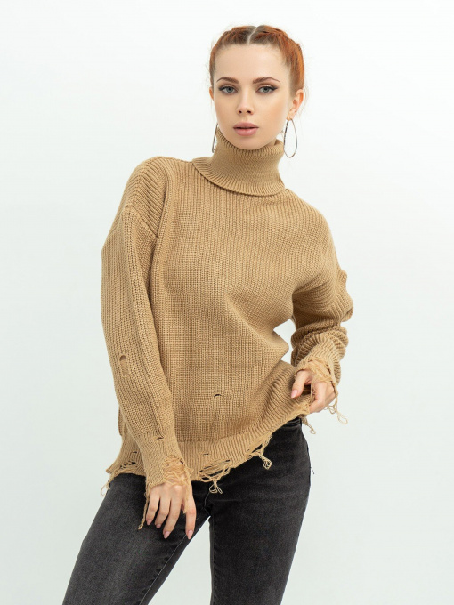 Свитер ISSA Plus модель WN20-388_beige Фото