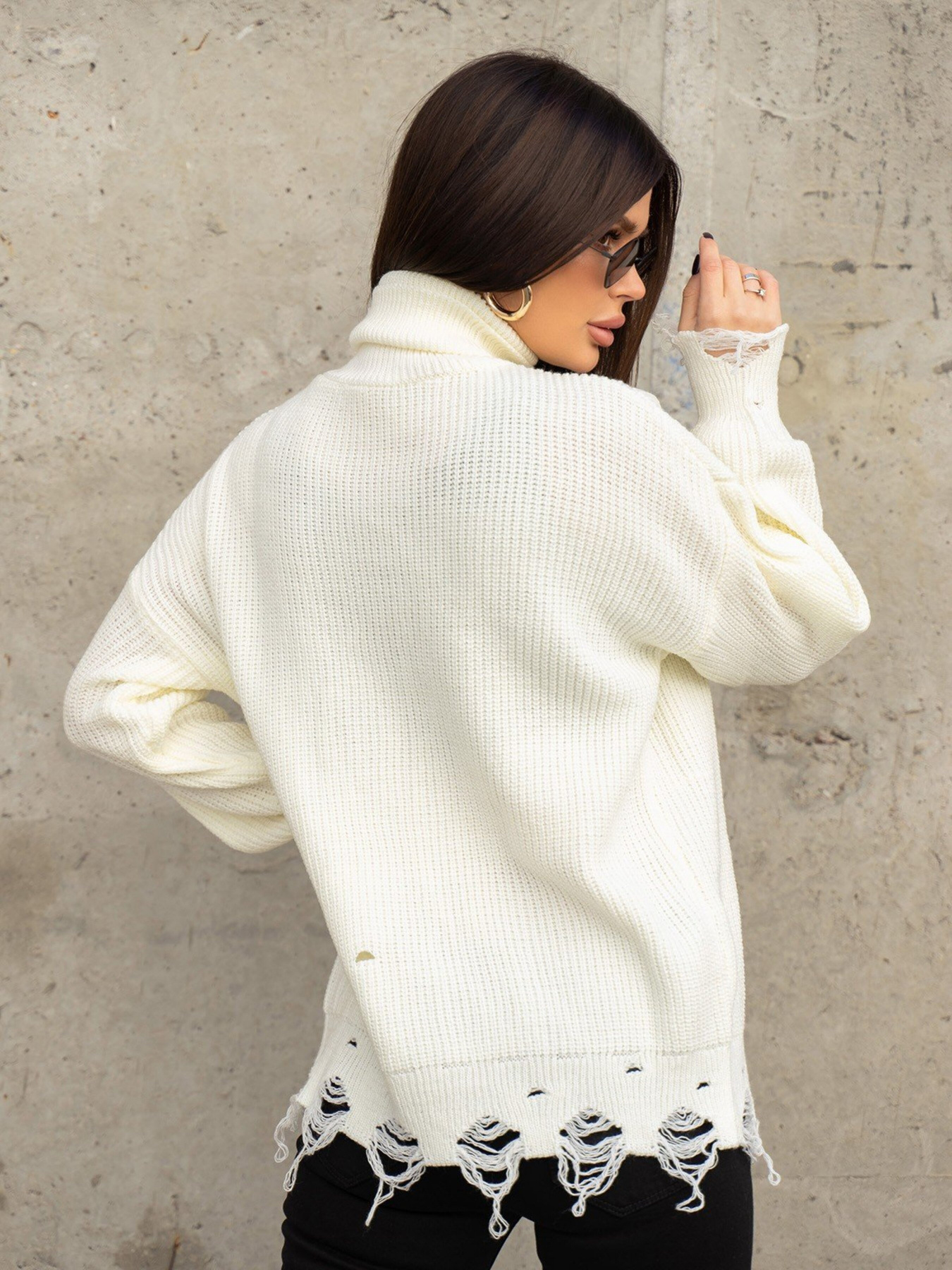 Свитер ISSA Plus модель WN20-388_white Фото