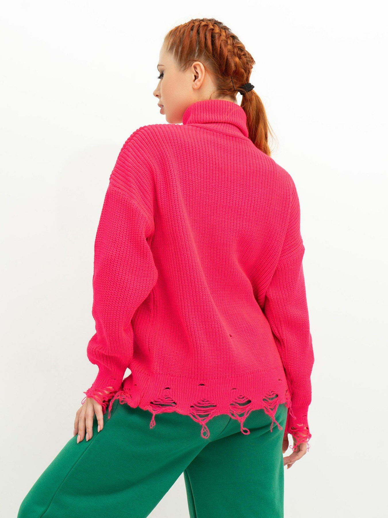 Свитер ISSA Plus модель WN20-388_raspberry Фото