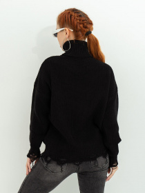 Светр ISSA Plus модель WN20-388_black Светр ISSA Plus модель WN20-388_black Фото